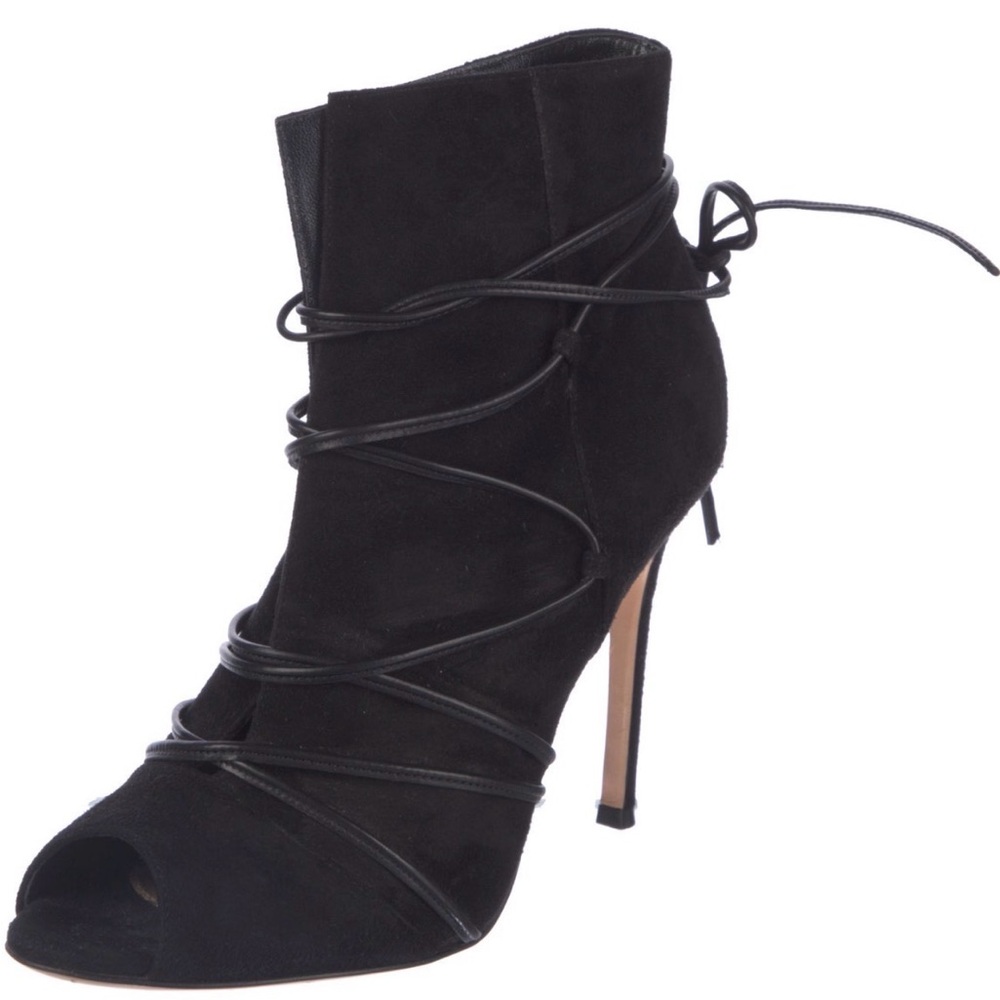 Gianvito Rossi Trim embellishment lace up booties